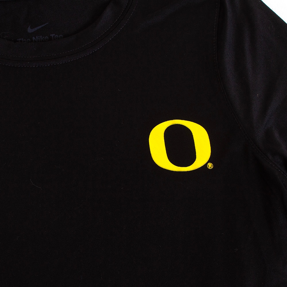 Classic Oregon O, Nike, Black, Crew Neck, Performance/Dri-FIT, Kids, Youth, Sideline, 2024, T-Shirt, 753674